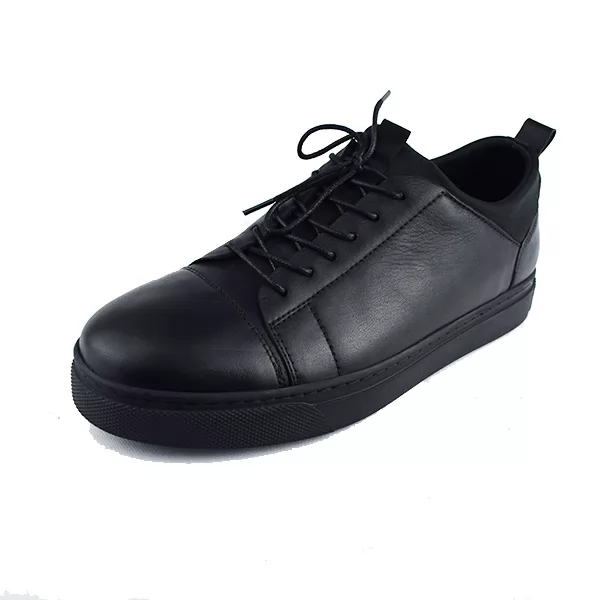Basket pour homme 284-2 noir cuir ..........   sandale médicale femme confortable Maroc